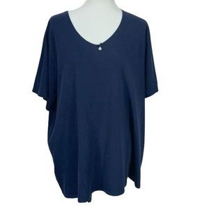 Catherine’s Plus Size Women's Blue Sleep Lounge‎ Pajamas Shirt 26/28W